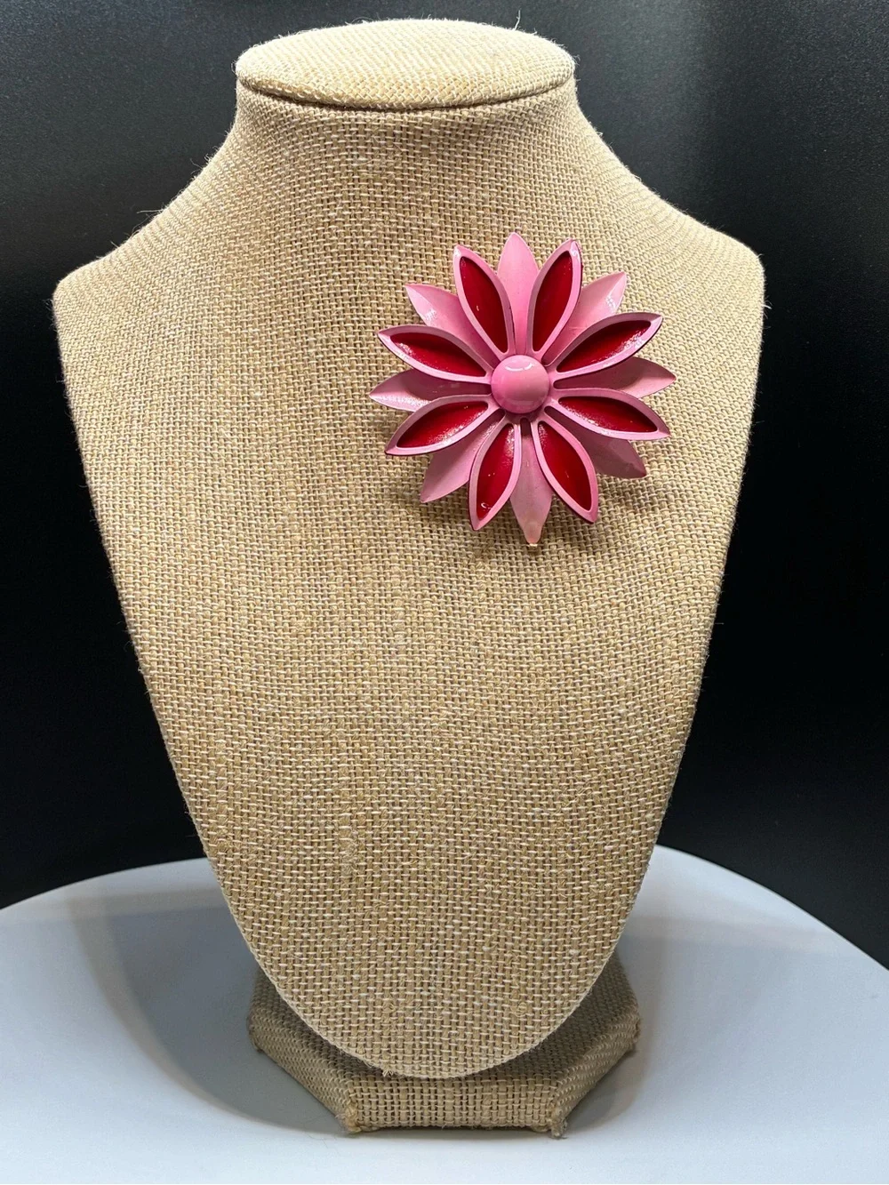 Layered Pink Floral Petal Brooch — Women's Jewelry Accent